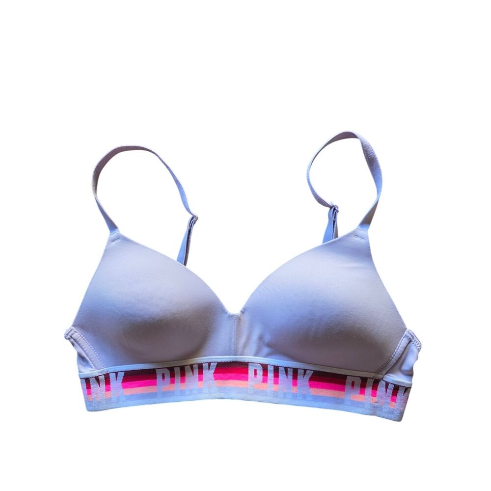 Pink Victoria's Secret Wear Everywhere Wireless Bra 32B Womens Lightly Lined‎